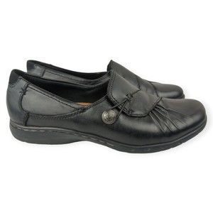 Cobb Hill New Balance Paulette Black Leather Slip On Shoes Loafers Comfort 6.5